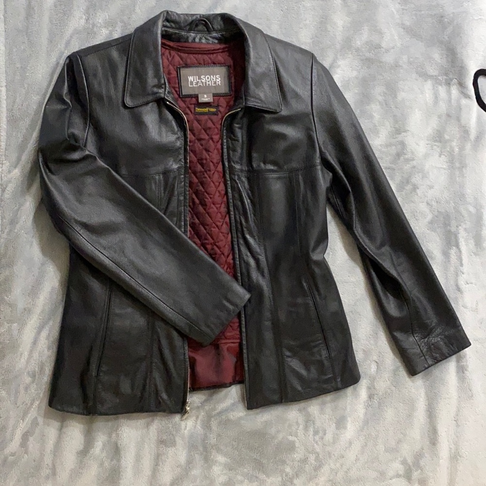 Wilsons Leather Full Zip Motorcycle Classic Jacket